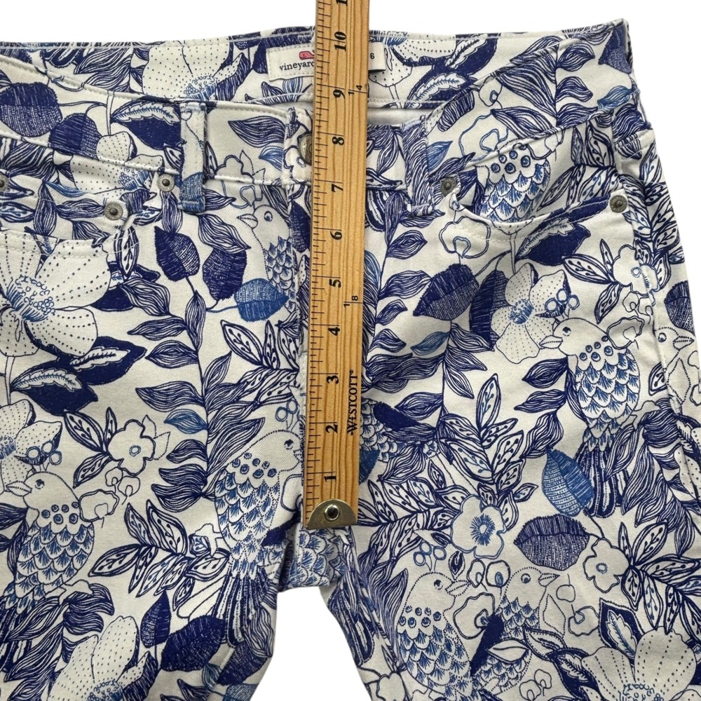 Vineyard Vines Womens Size 6 Skinny Jeans White Cap Cordia Floral Print New NWT‎ - Picture 15 of 16
